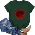 thumbnail image 1 of TIMIFIS T-Shirts de la Saint-Valentin pour Femmes Été Décontracté Manches Courtes Col Rond T-Shirt Mignon Imprimé Cœur d'Amour, 1 of 4