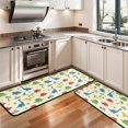 thumbnail image 3 of Dinosaur and Stone Beige Pattern Anti Fatigue Kitchen Rugs Set Of 2, Non Slip Washable Decorative Floor Mats for Sink Laundry and Home Use, 17"x47", 3 of 5