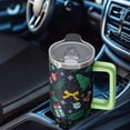 thumbnail image 4 of 40 oz Winter Santa Christmas Tumbler with Handle and Straw, Stainless Steel Double Wall Cup 40 oz, Leak Proof Holiday Mug, Gift Ideas, 4 of 4