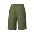 thumbnail image 6 of Women Lightweigh Shorts Drawstring Pull-on Wide Leg Straight Casual Short Pants Bermuda Shorts For Women Knee Length Wide Leg Summer Short Summer Beach Vacation Outfit Army Green L, 6 of 7