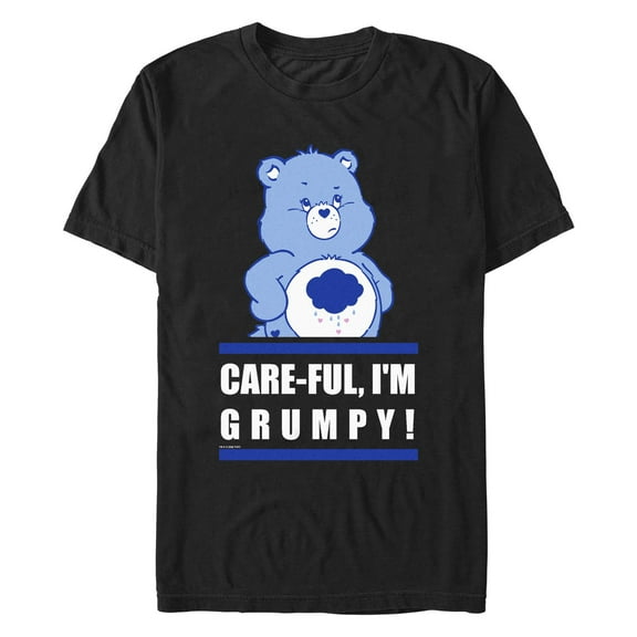 Men's Care Bears Care-Ful, I'm Grumpy!  Graphic Tee Black 2X Large