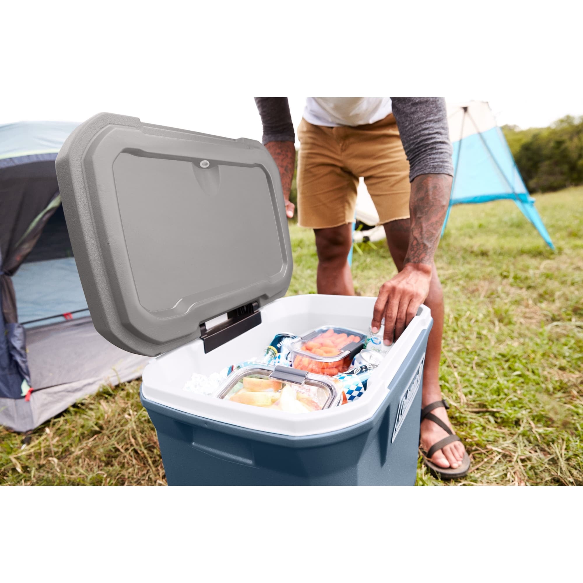(2 pack) Coleman 316 Series 60QT Hard Chest Wheeled Cooler, Lakeside Blue