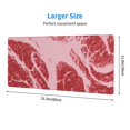 thumbnail image 3 of Pofeuu Striped Meat Print Desk Mat for Keyboard and Mouse，Computer Desk Matt for Desktop，Large Mouse Pad for Desk，Desk Pads on Top of Desks 12x31.5in, 3 of 8