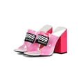 thumbnail image 5 of Women Vogue77 Perspex Open Toe Chunky Block Heel Mule Sandal 18592, 5 of 6
