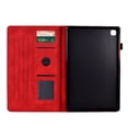 thumbnail image 5 of Embossed Tree PU Leather Flip Tablet Case for Samsung Galaxy Tab A 10.1 (2019) SM-T515/SM-T510 Shockproof Protection Card Slots Holder Stand with Pen Slot Case Cover, Red, 5 of 10