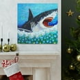 thumbnail image 5 of Great White Shark Pointillism - Canvas, 5 of 10