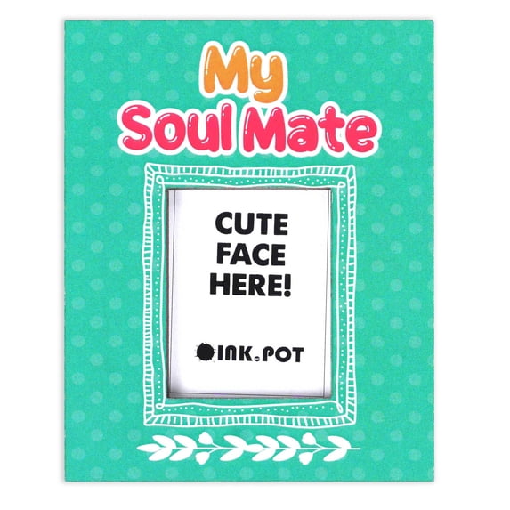 Inkdotpot My Soulmate PhotoMagnetFrame-MagneticPhotoFramesFor Refrigerator Magnets- MiniPhotoFrames- Cute Gift ForSpouse-Husband /Wife | 10 x 8 cm
