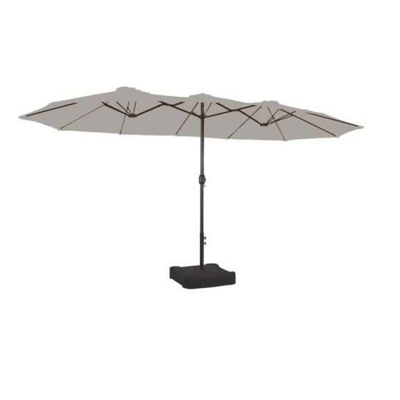 Garden Winds Replacement Canopy Top Cover Compatible with The Phi Villa, Aecojoy, PatioFestival, AbcCanopy, Kozyard, Lokatse A701007300, Pf18259, UB02  15 ft Umbrella - RipLock 350 - Slate Gray