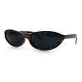 thumbnail image 5 of Womens Oval Subtle Cat Eye Thin Plastic Retro Vintage Vibe Sunglasses Tortoise - Black, 5 of 8