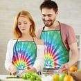 thumbnail image 4 of Colorful Rainbow Bib Apron with Pocket Chemical Work Apron Waterproof Bib Apron for Women Men Chef Cooking Aprons for Kitchen Cool BBQ Grilling, 4 of 7