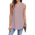 thumbnail image 2 of Sleeveless Women V Neck Lace Tank Tops Cami Shirt, 2 of 5