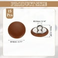 thumbnail image 2 of 15 Pack Leather Covered Buttons, 18mm 28L Round Metal Shank Sewing Buttons Sew on for Clothes Coat Hats, Sofa Decoration, DIY Crafts Making, Light Brown, 2 of 6