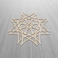 thumbnail image 2 of Star Wooden Wall Art, Oriental Feels Geometric Stripe Antique, Birch Wood Plywood Rustic Wall Art Accent for Hallway Bedroom Living Room Cafes and Offices, 11.4" X 11.4" X 0.1", by Ambesonne, 2 of 5