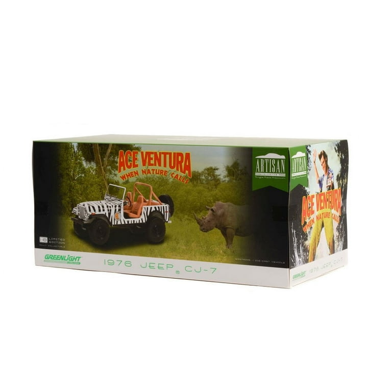 Jeep CJ-7 1976 édition Ace Ventura – Modèle Réduit 1:18 Greenlight 19115 En Métal, Neuf
