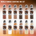 thumbnail image 2 of World Famous Tattoo Ink 12 Bottle Skintone Set, 2 of 12