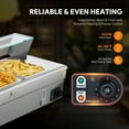thumbnail image 4 of WILPREP Commercial Food Warmer with 3 1/2 Pans & Lids Sneeze Guards Drain Valve, 4 of 12