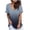 Grey, variant on Womens Summer Tops Fashion V Neck Dip Dyed Gradient Short Sleeve Tee