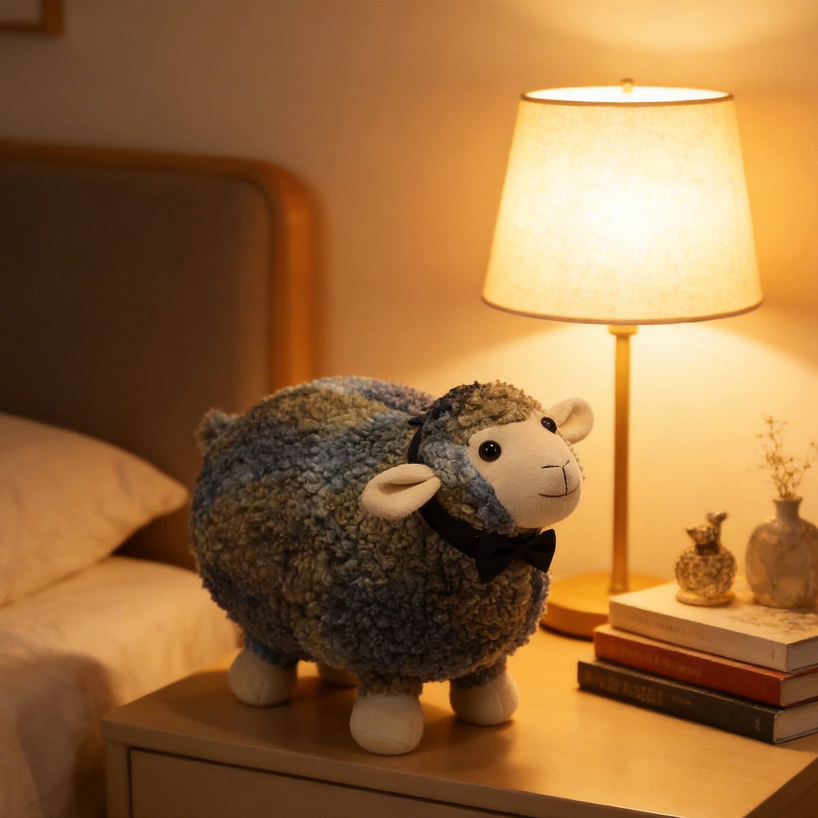 RUIG Lamb Plush Toy, Realistic Sheep Stuffed Animal Toy Characters Stuffed Filled in Limbs 3.9 Inch Soft Huggable for Kids with Stuffed Animals Easter Baptism Gift for Girls Boys