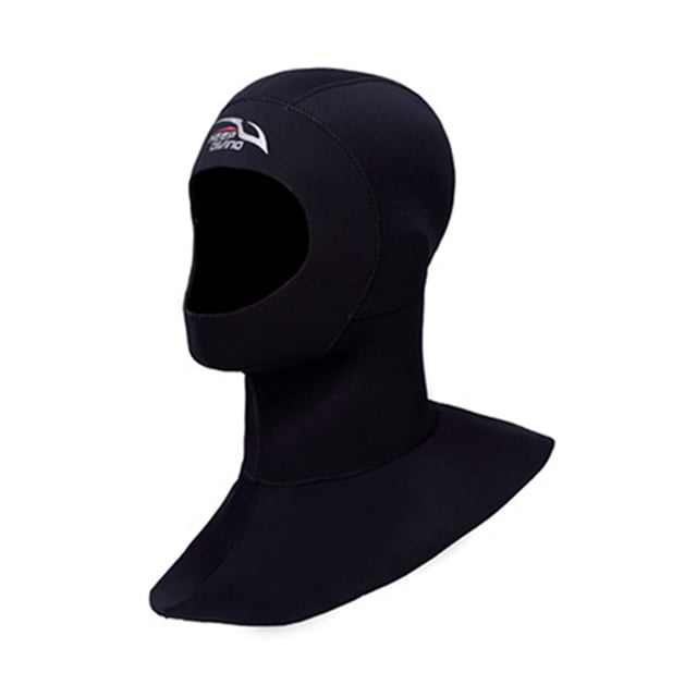 Sigue buceando DH-321 Nylon Dive Cap Capucha flexible a prueba de frío Hombres Mujeres Head Cover Surf a prueba de fugas Underwater Hat Deportes acuáticos Negro Línea XL Eigraketly OD002585-04B