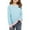 Light Blue, variant on Girls Color Block Oversized Sweatshirt Cute Y2K Aesthetic Crewneck Pullover Tops for Teen Girls Fall Winter Trendy Clothes