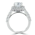 thumbnail image 3 of Pompeii 3Ct (2Ct center) Cushion Halo Lab Grown Diamond Engagement Ring 14K White Gold, 3 of 4