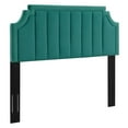 thumbnail image 2 of Modway Alyona Channel Tufted Performance Velvet Full/Queen Headboard in Teal, 2 of 10
