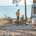 thumbnail image 2 of Outdoor Rug x Reversible Mats Outdoor Area Rug Plastic Straw Rug Geometric Rv Mat for Patio Camping Rv Picnic Backyard Deck Balcony Porch Beach Trailer ( ), 2 of 9
