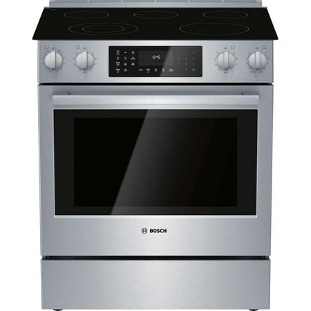 Bosch HEI8056U 30" 800 Series Slide-in Electric Range with 5 Elements 4.6 cu. ft. Capacity European Convection and Warming Drawer in Stainless Steel