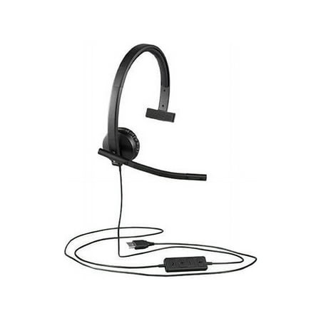 Logitech 981-000570 H570e Monaural Over The Head Wired Headset - Black