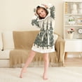 thumbnail image 3 of FORMRS Niños Bathrobe Unisex Hooded Robe Soft Plush Pajamas Sleepwear, Size 2-3T, Christmas Stars, 3 of 7