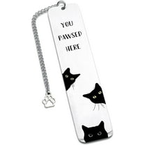 Cute Bookmarks for Women Funny Black Cat Bookmarks for Book Lovers Paw Bookmark Book Lovers Gifts Reader Gifts Bookworm Bookish Gifts Halloween Basket Stuffers, You Pawsed Here