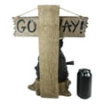 thumbnail image 5 of Ebros Mad Black Bear Holding Rifle 15"H Statue W/ Welcome or Go Away Plank Sign, 5 of 5