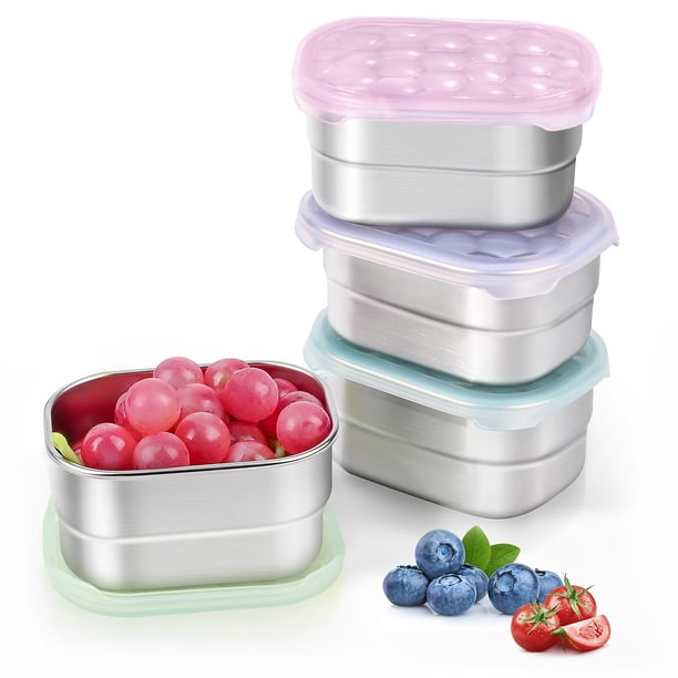 Recipientes para aperitivos Tanjiae, pequeños, de acero inoxidable, 230 ml, juego de 4