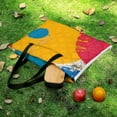 thumbnail image 5 of Color Wave Point Geometry Picnic Blanket Waterproof Outdoor Beach Blanket Hand-held Pad Suitable for Travel, Camping, Beach, Family Gatherings, 5 of 7