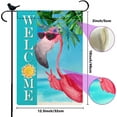 thumbnail image 6 of Flamingo Summer Garden Flag Hello Summer Yard Flag 12.5 x 18 Vertical Double Sided Welcome Holiday Outside Decorations Burlap Yard Flag, 6 of 6