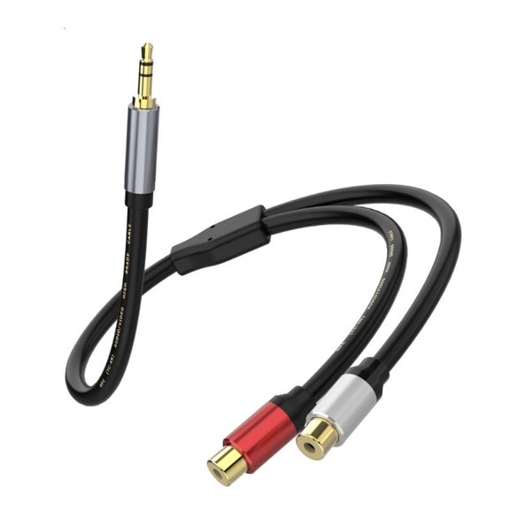 ANXPTIME 3.5mm Male to 2RCA Female Stereo Audios Cable for Phone Home Theater Systems