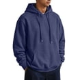 thumbnail image 5 of LNZGNM Mens Hooded Sweatshirts Athletic Work Drop Shoudler Drawstring Hoodies Pullover Sweatshirts Long Sleeve Shirts,Navy(M), 5 of 6