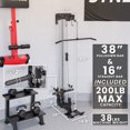 thumbnail image 3 of Synergee Machine à Câbles LAT à Tirer vers le Bas et LAT en Rangée avec Plaque de Pied Relevable, Station de Poulie Haute et Basse pour Plaques de 1” et 2”. Machine de Musculation pour Gym à Domicile., 3 of 6