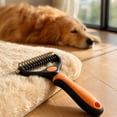 thumbnail image 7 of Luckky Pet Pro Grooming Tool,Double-Sided Dematting Comb & Undercoat Rake,Ergonomic Non-Slip Handle,Extra-Wide Deshedding Brush,Professional Grooming Comb for All Medium to Large Pets, 7 of 7