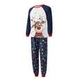 thumbnail image 4 of Nituyy Christmas Pajamas for Family Matching PJ's Sets with Letter and Printed Long Sleeve Tee and Bottom with Pocket, 4 of 7