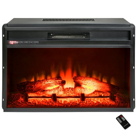 Akdy Fp0054 23 Black Freestanding Insert Electric Fireplace