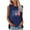 Blue, variant on Women's American Flag Pocket Sleeveless Tank - Casual V-Neck Top, Patriotic for Parades & Daily Wear