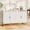 Dressers | White, variant on 47.2" Fluted Sideboard with Storage Cabinet, Modern Kitchen Sideboard with Adjustable Shelves, Media Console Buffet Cabinet with Doors for Living Room, Kitchen, Entryway, Grey