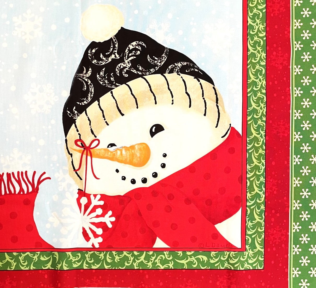 1 Panel - Imagine Snowmen Holiday Christmas Lainey Daniels Cotton Fabric Quilt Pillow Panel (Great for Craft Projects, Quilting, Sewing & More) 36” X 44” Wide