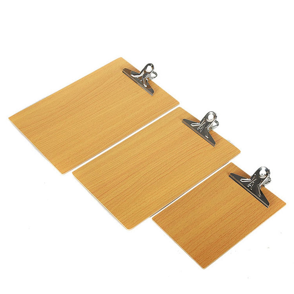 ORDDIART 6Pcs Rectangular Bamboo Clip Board for Modern Office Settings