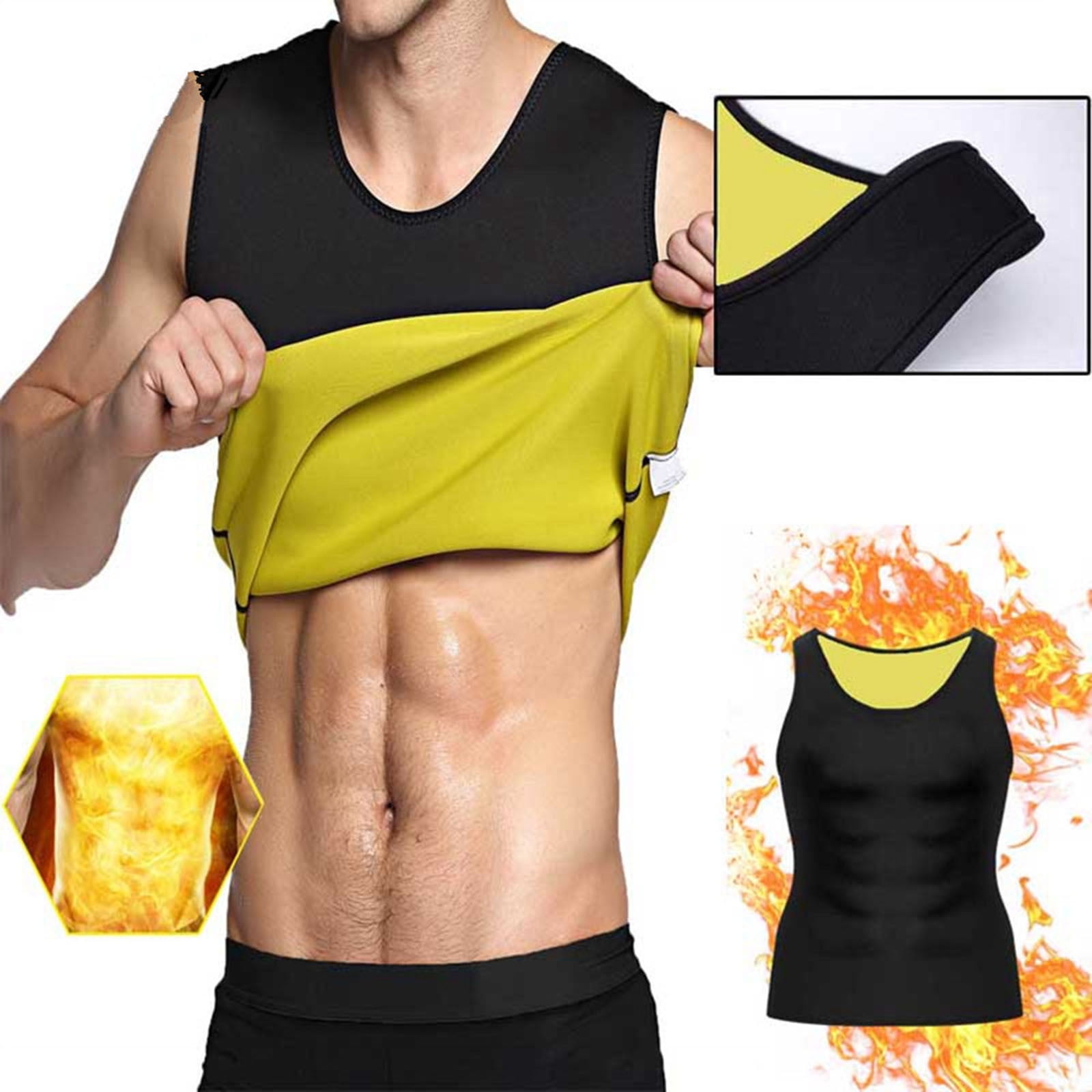 Men's Best Stomach Tummy Ab Girdle Firm Control Activewear Vest Chest Shaper Top 