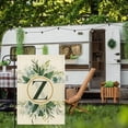 thumbnail image 4 of Monogram Letter A-Z Garden Flag, 12x18'''' Linen Double Sided Garden Flags for Outside, Family Last Name Initial Outdoor Decoration Flag, Suitable for Yard, Porch, Balcony (Flagpole not Included), 4 of 6