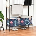 thumbnail image 3 of Yayeee Foldable Storage Basket for Shelves with Handles Waterproof Cloth Bins, Blue Anchor, 3 of 7