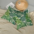 thumbnail image 5 of Summer Pillow Covers 20x20 Pack of 2 Modern Artistic Watercolor Green Palm Leaf Throw Pillow Covers Outdoor Decoration,Tropical Leaf Plant Decor Pillowcase Linen Cushion Case for Couch Sofa, 5 of 6