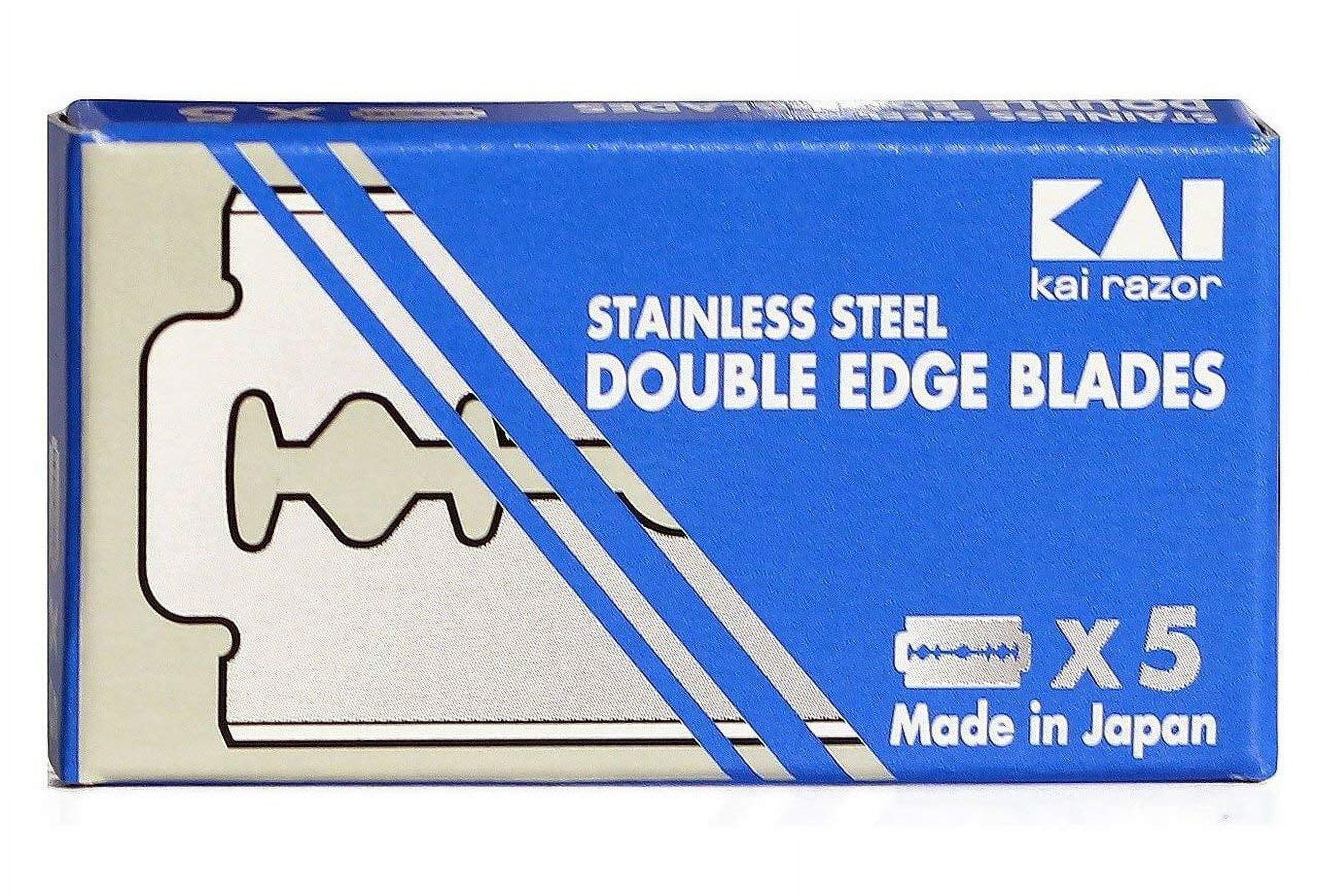 50 Stainless Steel Double Edge Safety Razor Shaving Blades from Kai Cutlery Made in Japan